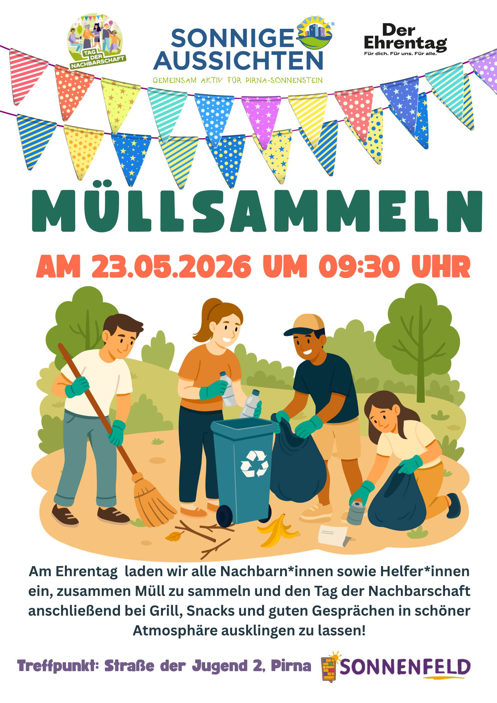 Wir sammeln Müll und feiern Tag der Nachbarschaft!